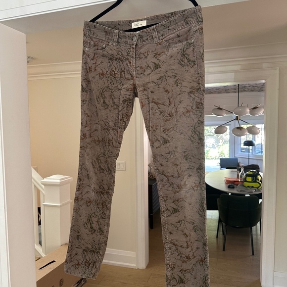 ISABEL MARANT ETOILE Grey Cords w/ Rust and Forest Green Pattern - Size 3 (US 8) - Picture 8 of 15